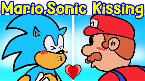 mario and sonic|mario and sonic kissing meme.